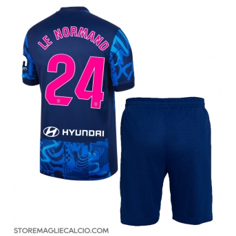 Atletico Madrid Robin Le Normand #24 Maglia Gara Terza Repliche 2024-25 Bambino Maniche Corte